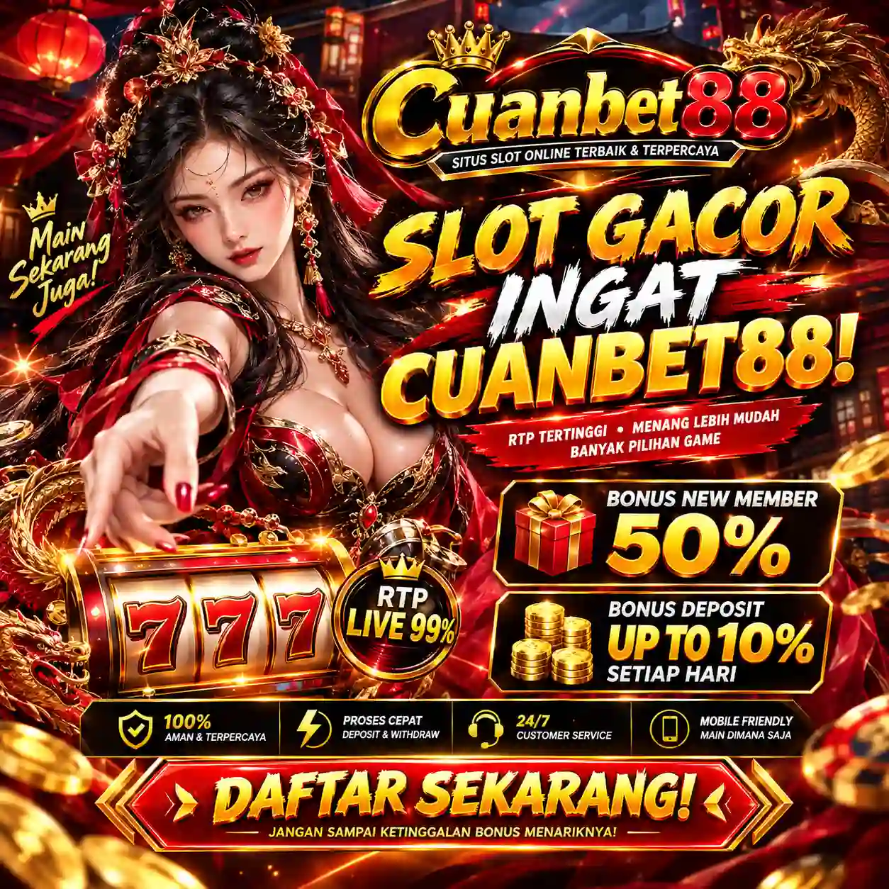 CUANBET88: Andalan Link Slot Gacor Hari Ini Situs Slot88 Resmi Gampang Menang